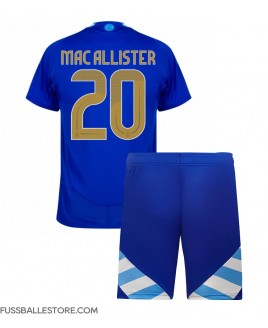 Günstige Argentinien Alexis Mac Allister #20 Auswärts Trikotsatzt Kinder Copa America 2024 Kurzarm (+ Kurze Hosen)